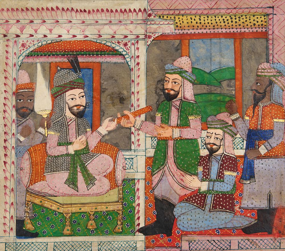 Lot 129: AN INDIAN MINIATURE PAINTING, RAJASTHAN OR PAHARI SCHOOL, 18TH - 19TH CENTURY