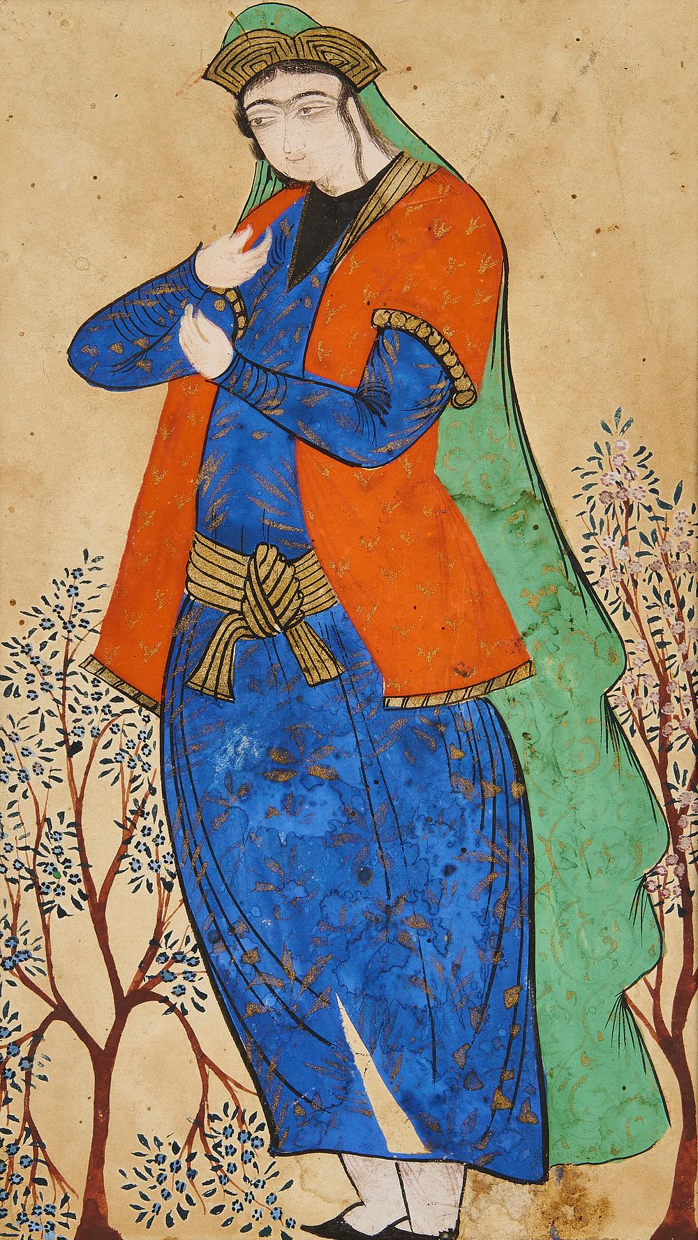 Lot 133: A 19TH CENTURY PERSIAN MINIATURE PAINTING