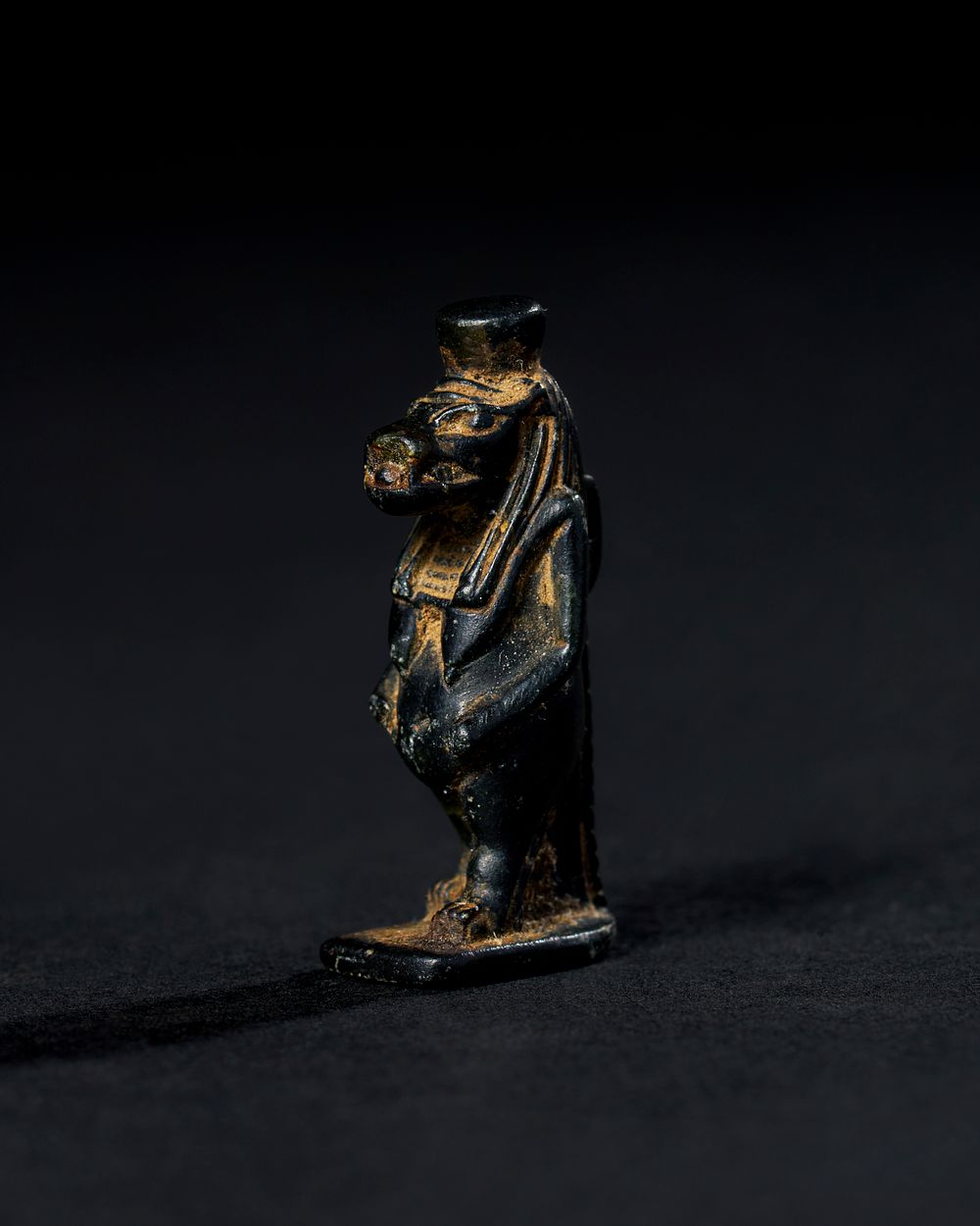 Lot 98: ANCIENT EGYPTIAN STEATITE AMULET OF TAWERET, 26TH DYNASTY, CIRCA 595-589 B.C.