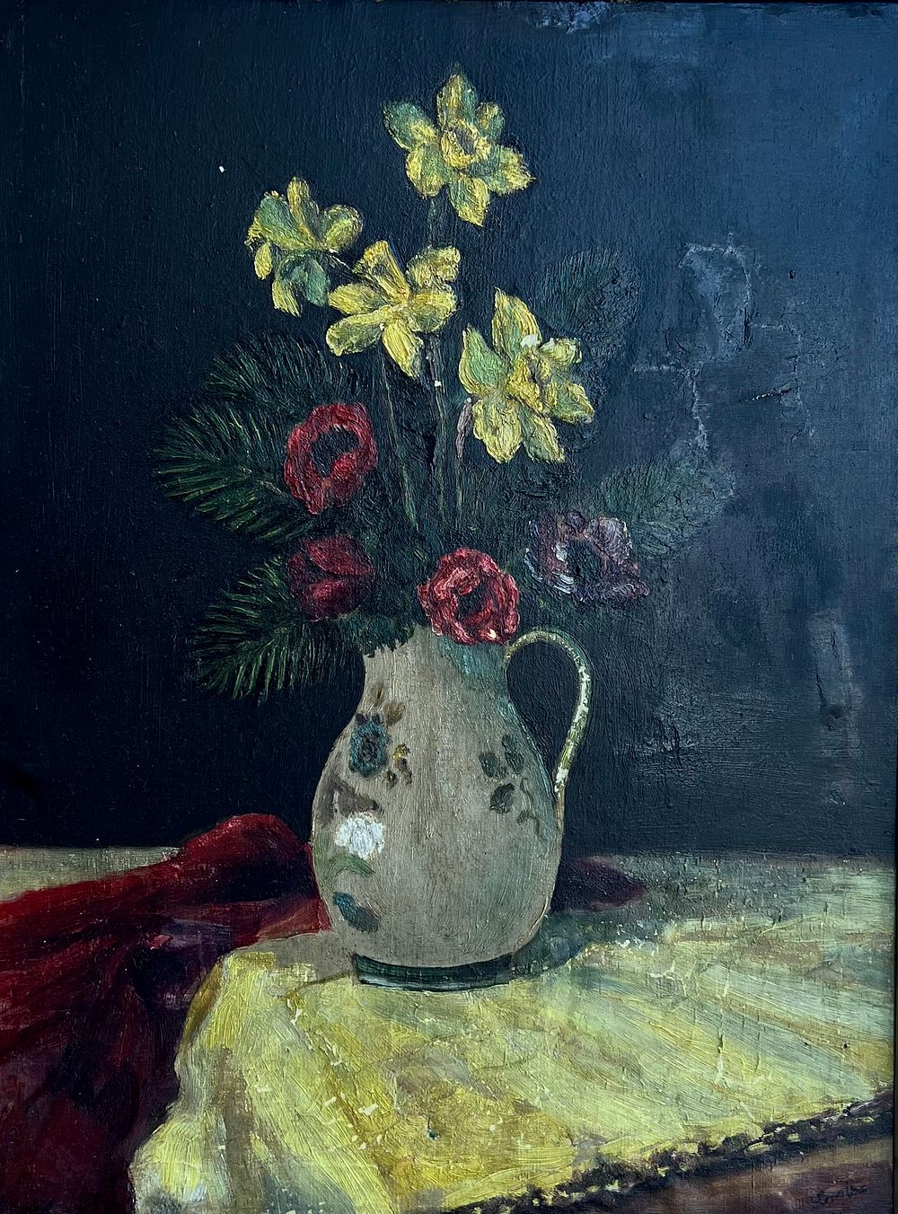 Lot 300: STILL LIFE PAINTING, SIGNED, ATTA SABRI. IRAQ (1912-1988)