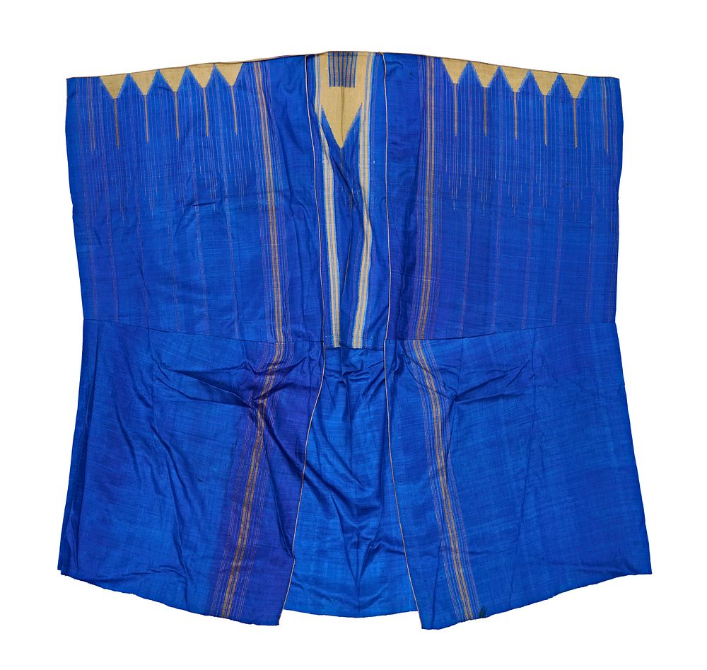 Lot 265: A BLUE SILK AND METAL THREAD ABA/ROBE, SYRIA, EARLY 20TH CENTURY