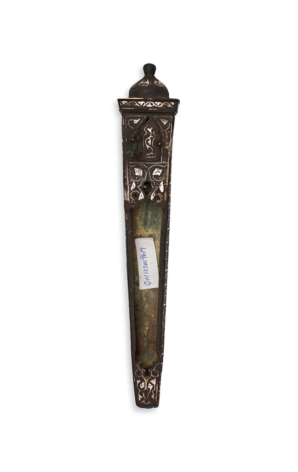 Lot 176: A KHORASAN SILVER INLAID BRONZE PEN BOX, PERSIA, 12TH - 13TH CENTURY