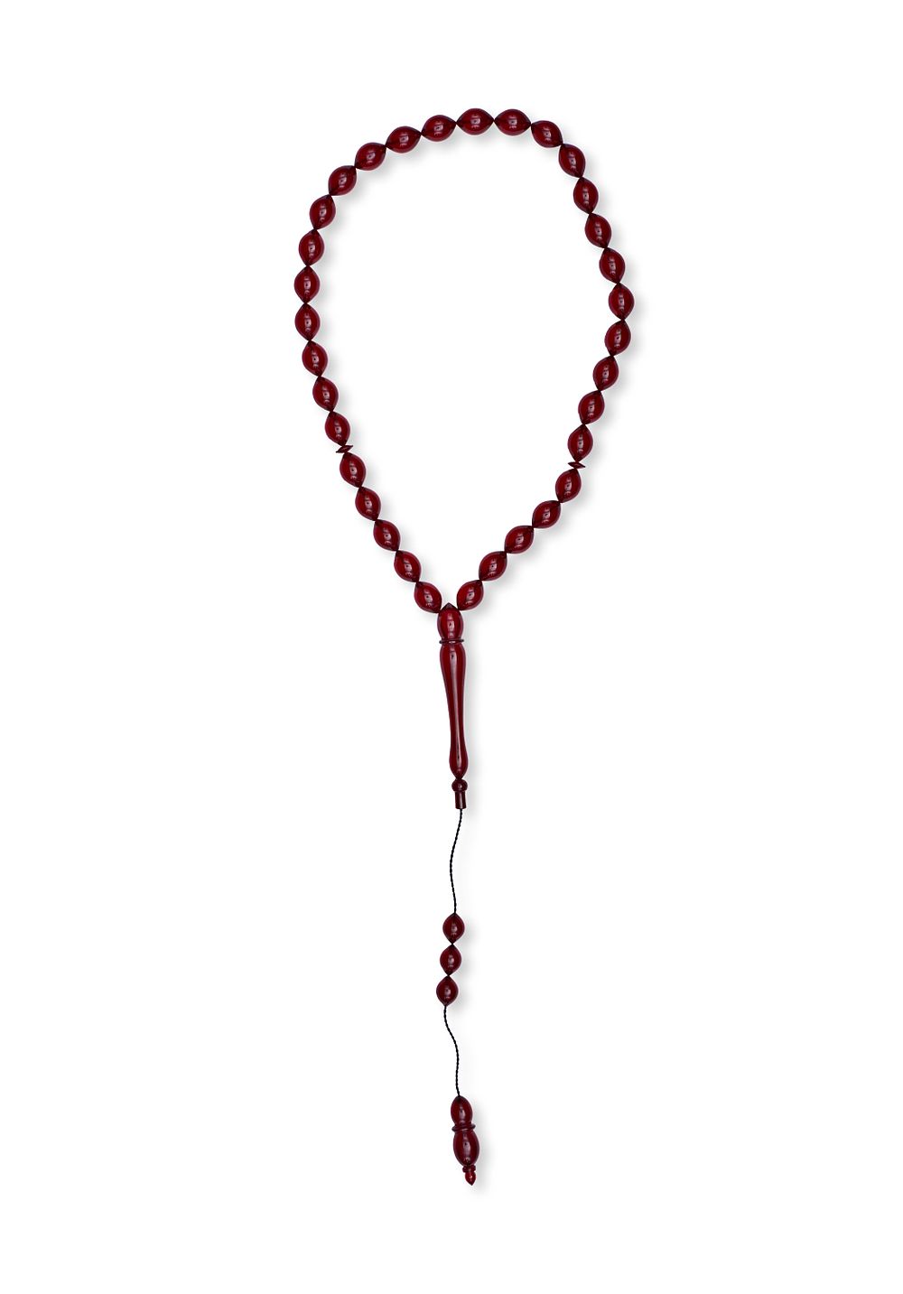Lot 177: A TURKISH ROSARY/PRAYER BEADS PROBABLY BAKELITE CHERRY AMBER