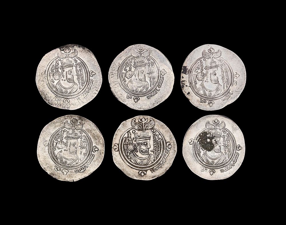 Lot 226: A SIX SASANIAN SILVER COINS