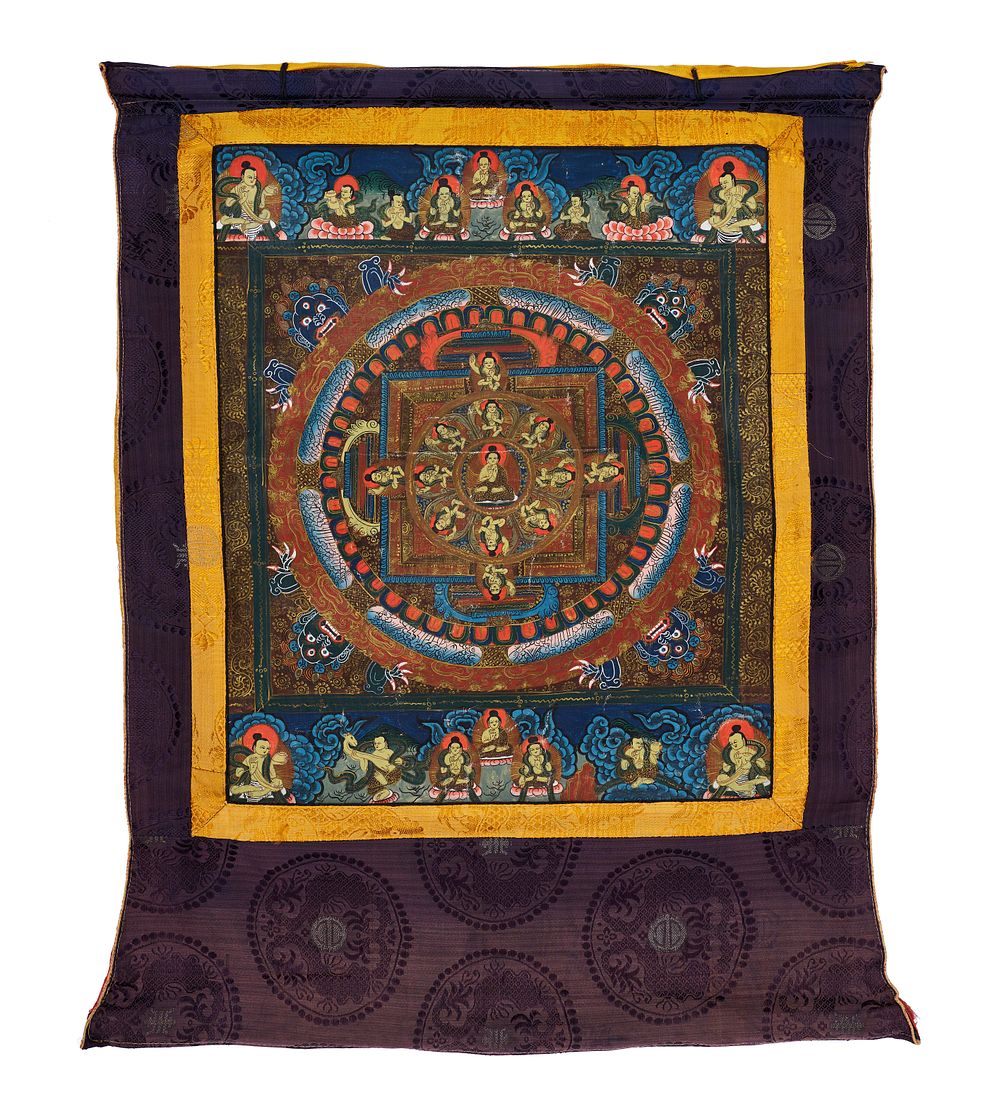 Lot 269: A TIBETAN THANGKA MADALA, 20TH CENTURY