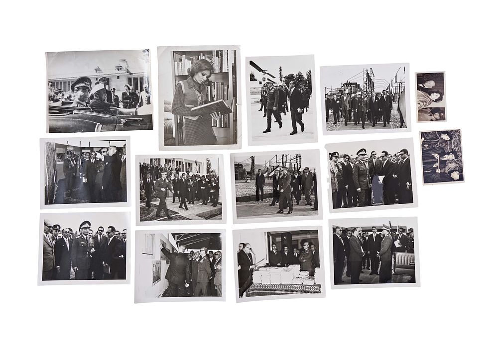 Lot 184: A PAHLAVI BLACK AND WHITE PHOTOGRAPHS OF SHAH OF IRAN AND EMPRESS FARAH