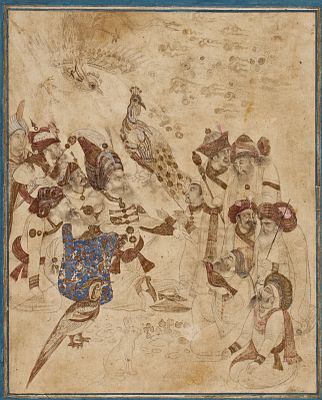 AN INDO PERSIAN MINIATURE PAINTING, 19TH CENTURY . AN INDO PERSIAN MINIATURE PAINTING, 19TH CENTURY