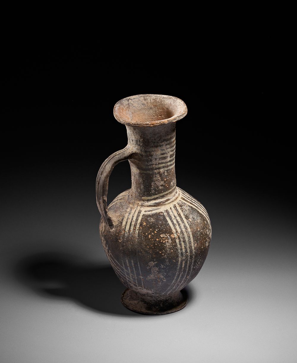 Lot 159: A LARGE CYPRIOTIC EARTHNWARE POTTERY JUG BILBIL, BRONZE AGE, CYPRUS, CIRCA 1400 B.C.