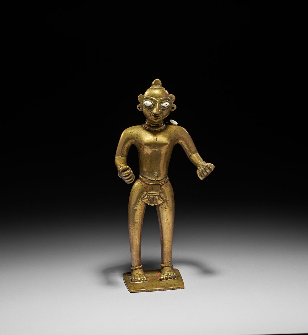 Lot 174: A LARGE BRONZE NORTH INDIAN FIGURE, PROBABLY 17TH - 18TH CENTURY