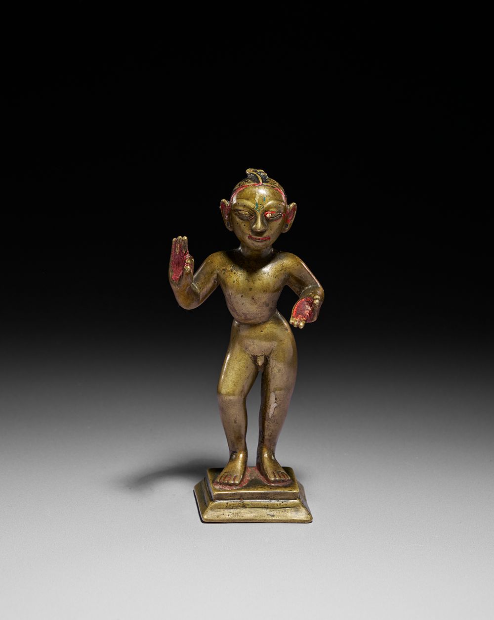 Lot 177: A BRONZE NORTH INDIAN FIGURE, PROBABLY 17TH - 18TH CENTURY