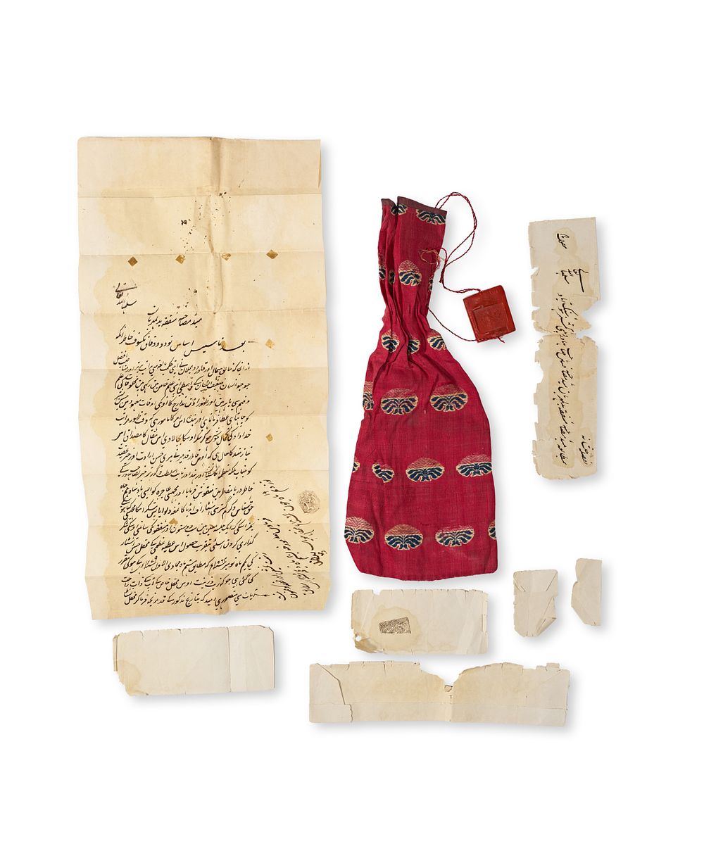 Lot 217: AN OFFICIAL RED SEAL INDIAN DOCUMENT, MAHARASHTRA, 19TH CENTURY
