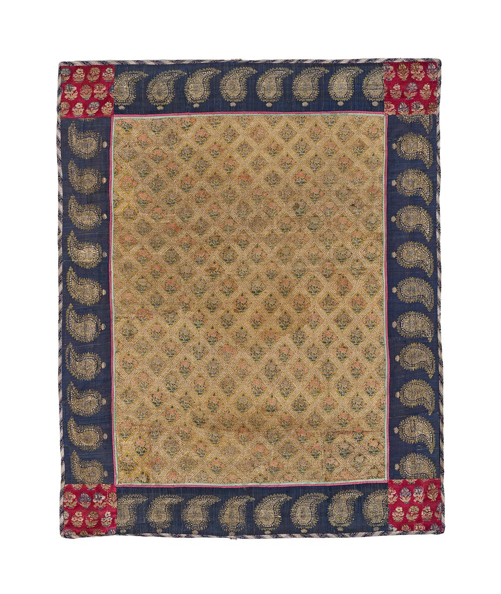 Lot 302: A SAFAVID HAND WOVEN VELVET TEXTILE PANEL, PERSIA, 17TH CENTURY