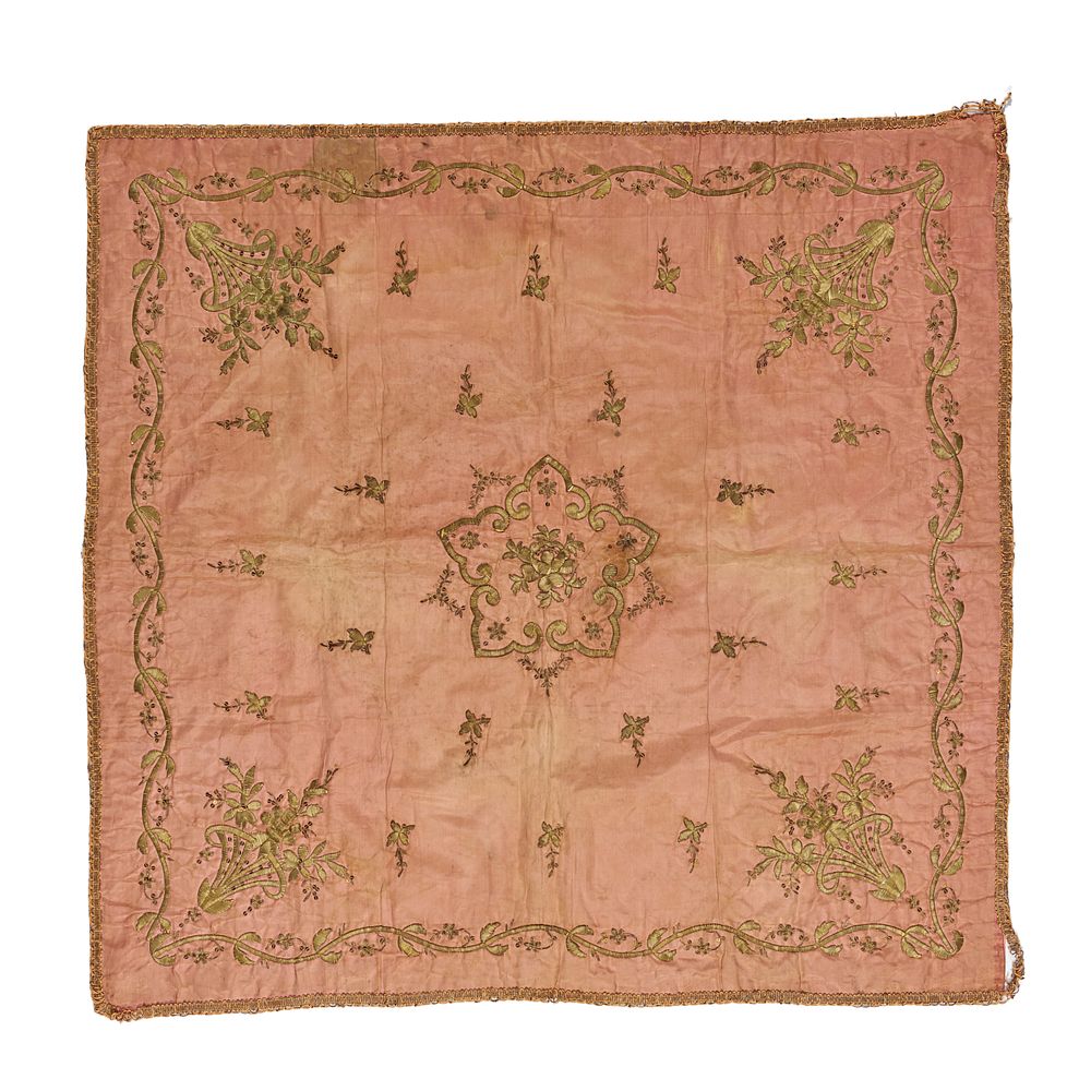 Lot 306: A VELVET AND METAL THREAD OTTOMAN TEXTILE, TURKEY, 19TH CENTURY