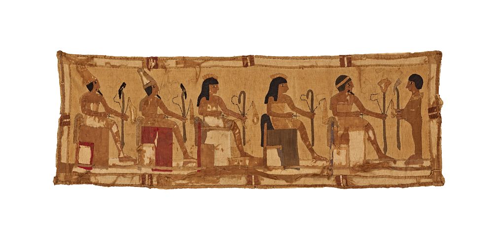 Lot 316: AN ANCIENT EGYPTIAN REVIVAL GRAND TOUR TEXTILE, 19TH CENTURY