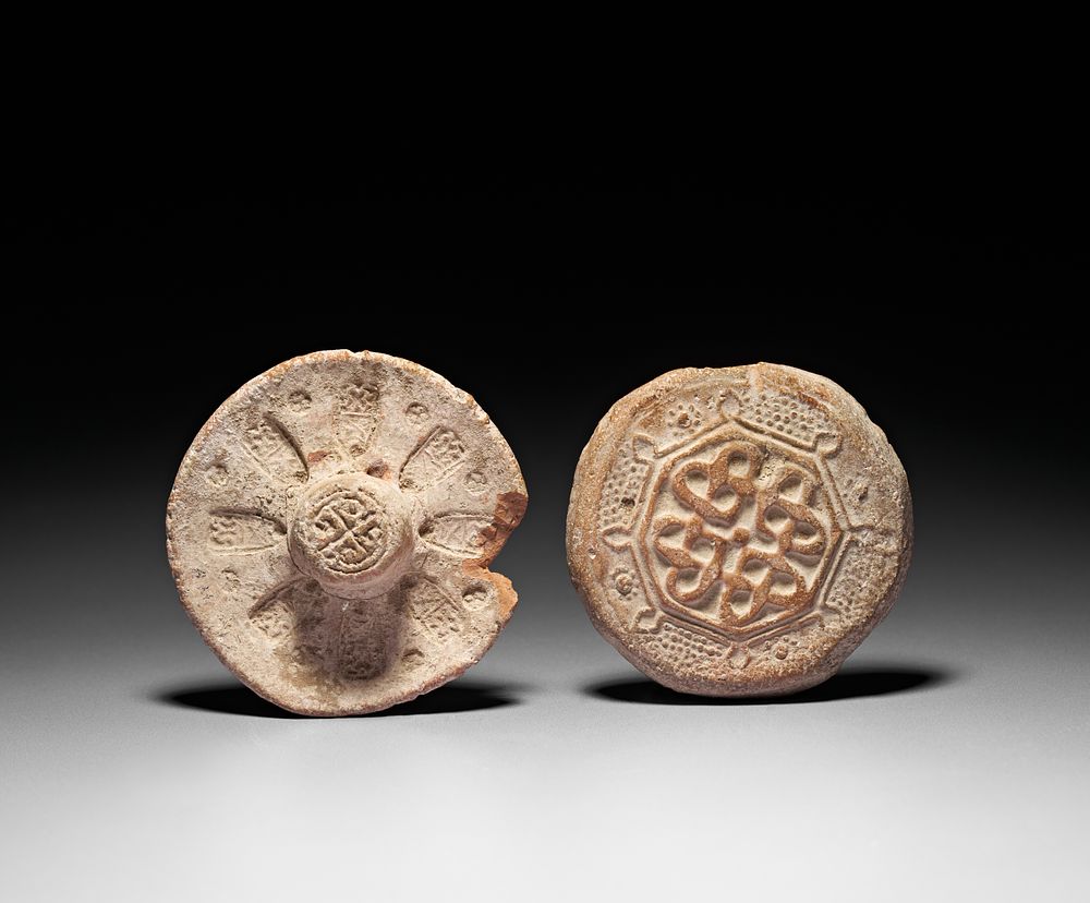 Lot 265: AN EARTHENWARE UNGLAZED BATH SCRAPER "HAMMAM" MOULD, PERSIA, 12TH - 13TH CENTURY