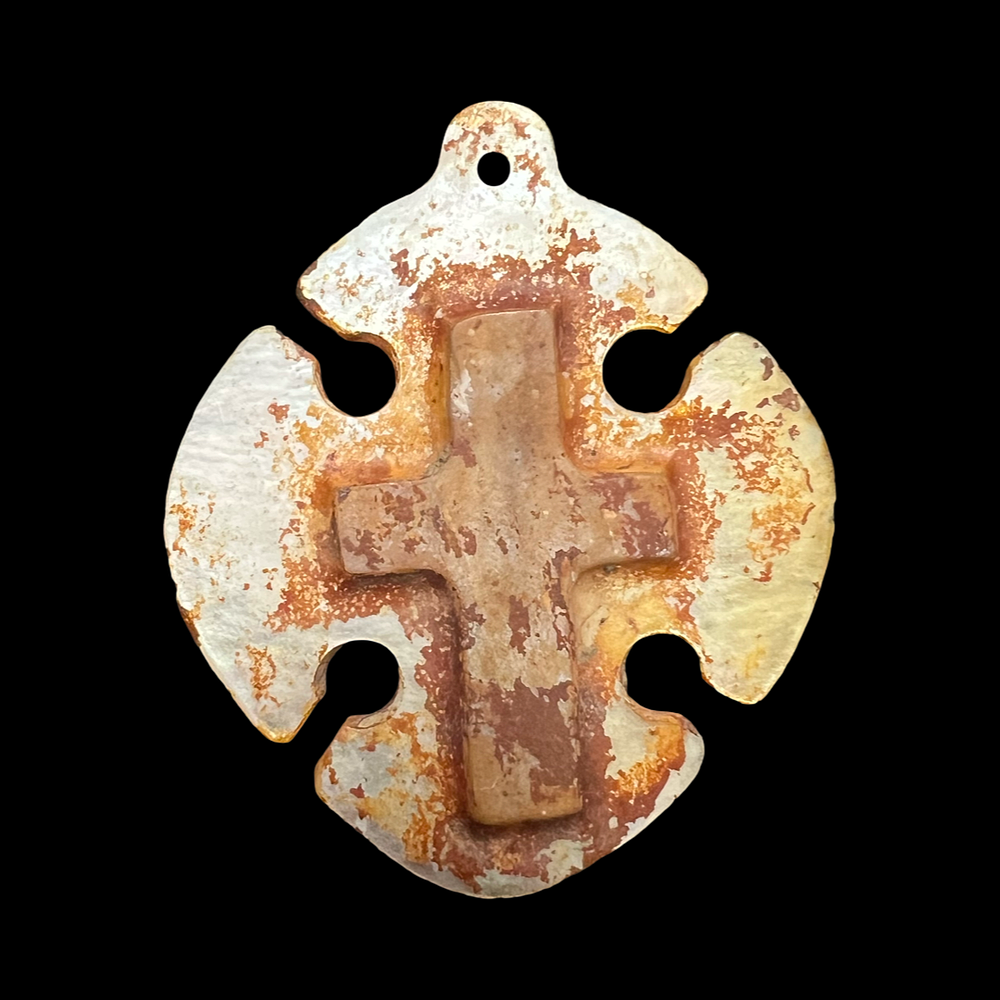 Lot 248: A Byzantine Mother-of-Pearl Orthodox Cross Pendant