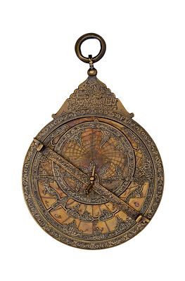 A QAJAR BRASS PLANISPHERIC ASTROLABE, PERSIAN, 19TH CENTURY. A 19th-century Persian Qajar brass 