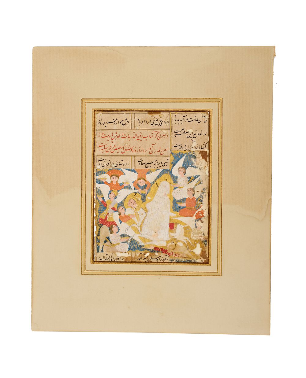 Lot 152: A DECCANI SCHOOL ILLUSTRATED MANUSCRIPT LEAF DEPICTING THE MIRAJ, INDIA, 16TH - 17TH CENTURY