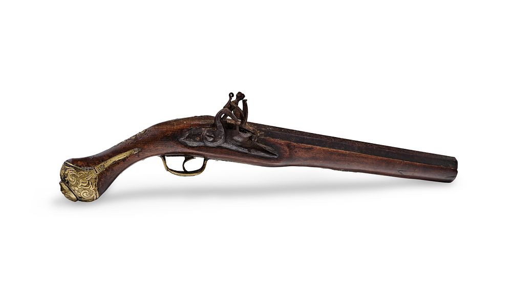 Lot 135: AN OTTOMAN FLINTLOCK PISTOL, TURKEY, 19TH CENTURY