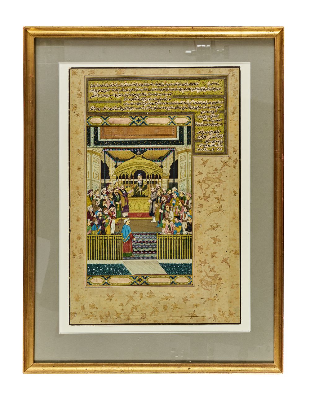 Lot 176: ILLUSTRATED INDIAN COURT SCENE PAINTING, CIRCA 1780