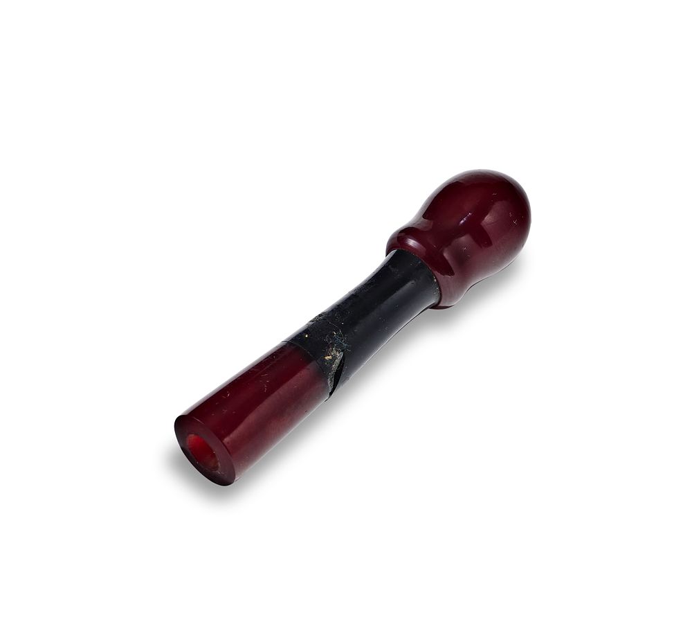 Lot 48: AN ANTIQUE OTTOMAN CHERRY AMBER PIPE MOUTHPIECE, 18TH - 19TH CENTURY