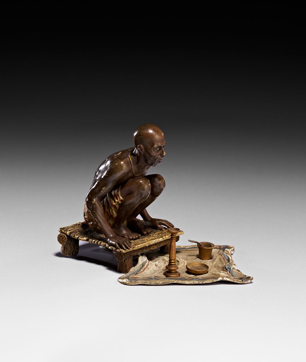Lot 260: A FRANZ BERGMAN COLD-PAINTED VIENNA BRONZE ORIENTALIST FIGURAL