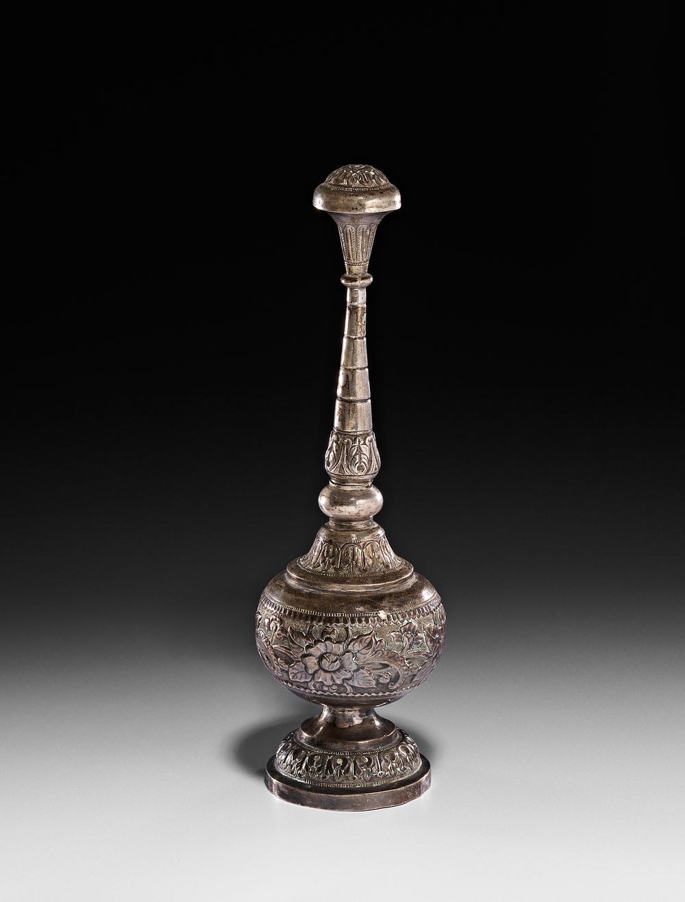 Lot 349: AN INDIAN SILVER ROSEWATER SPRINKLER GULAB PASH, 19TH CENTURY