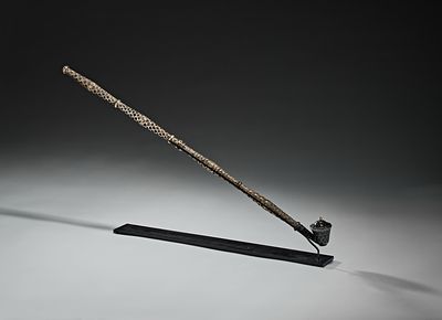 An Ottoman Silver-Mounted Tophane Chibouk Tobacco Pipe, Turkey Istanbul, 19th Century . This 