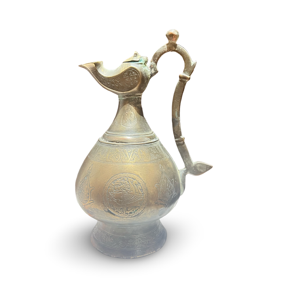 Lot 232: A PERSIAN SELJUK BONZE EWER, 12TH - 13TH CENTURY