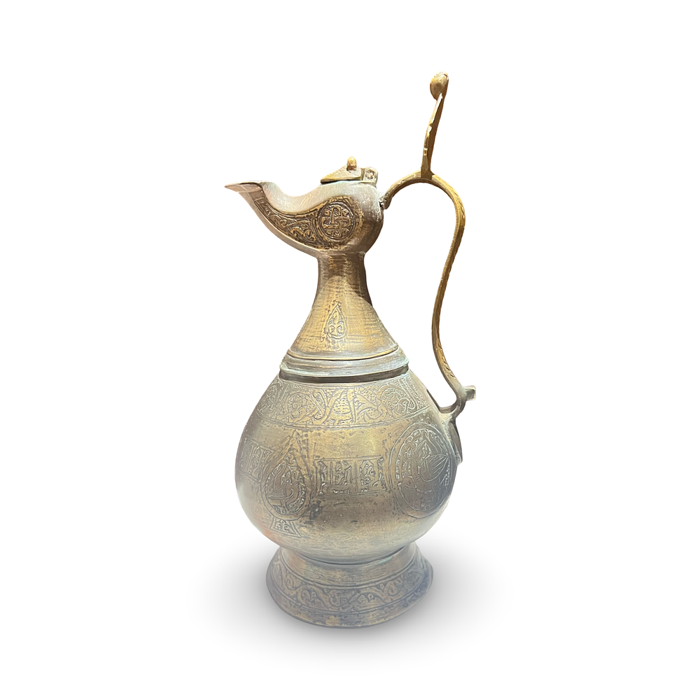 Lot 233: A PERSIAN SELJUK BONZE EWER, 12TH - 13TH CENTURY