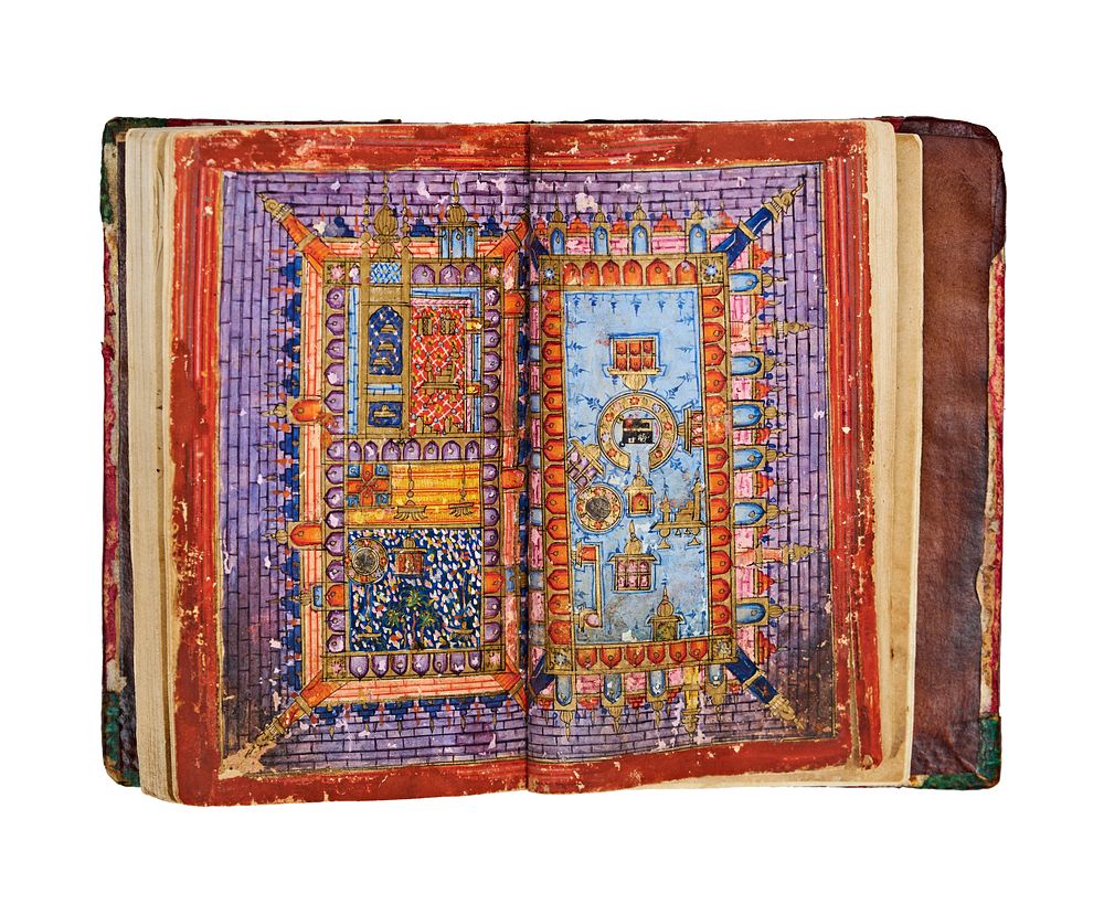 Lot 27: A MINIATURE ILLUMINATED AND ILLUSTRATED MANUSCRIPT OF DALA'IL AL-KHAYRAT, PERSIA, 18TH OR 19TH-CENTURY