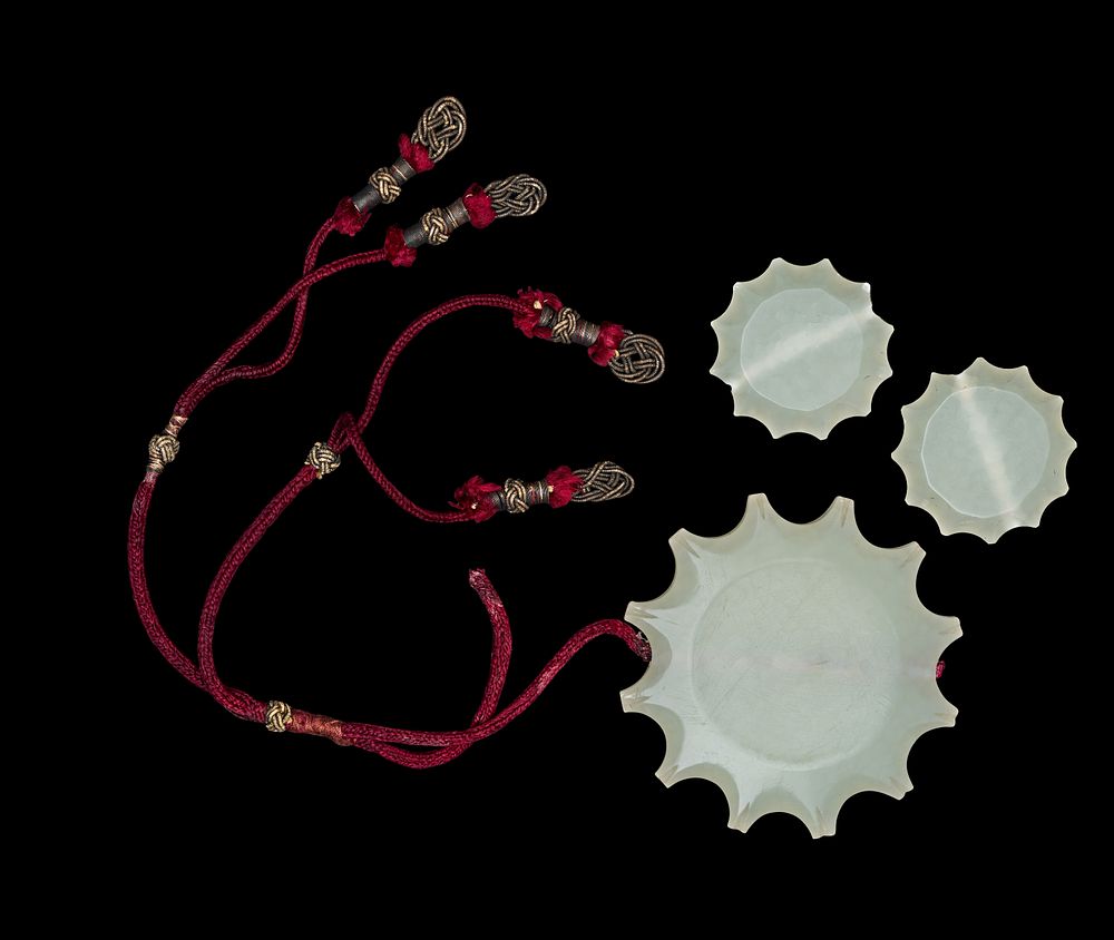 Lot 61: A COLLECTION OF OTTOMAN SUFI BEKTASHI ORDER CARVED CELADON JADE ORNAMENTS, TURKEY, 19TH CENTURY