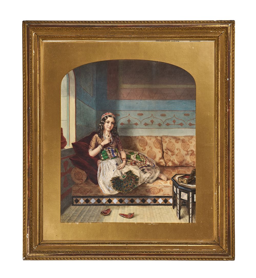 Lot 201: AN OTTOMAN PAINTING AUSTIN CARTER 'L'ODALISQUE', 19TH CENTURY