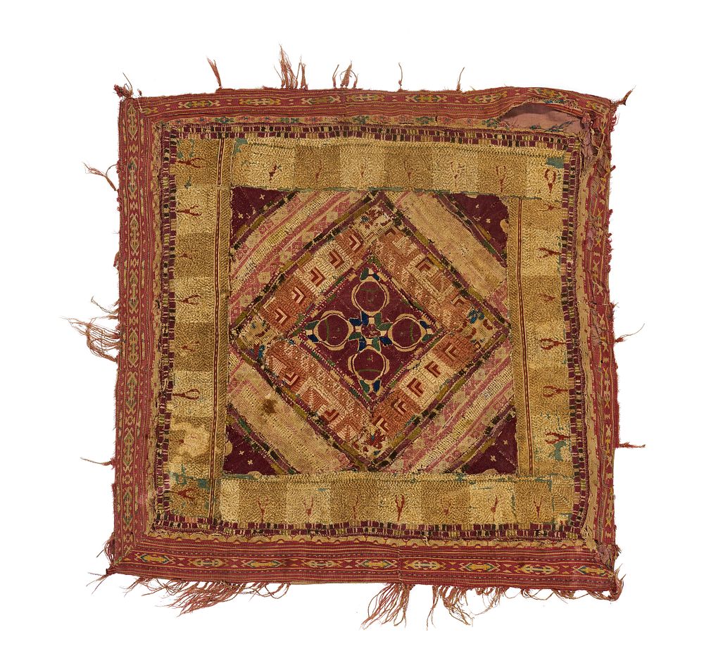 Lot 271: AN EMBROIDERED TEXTILE PANEL, OTTOMAN GREEK, 18TH CENTURY