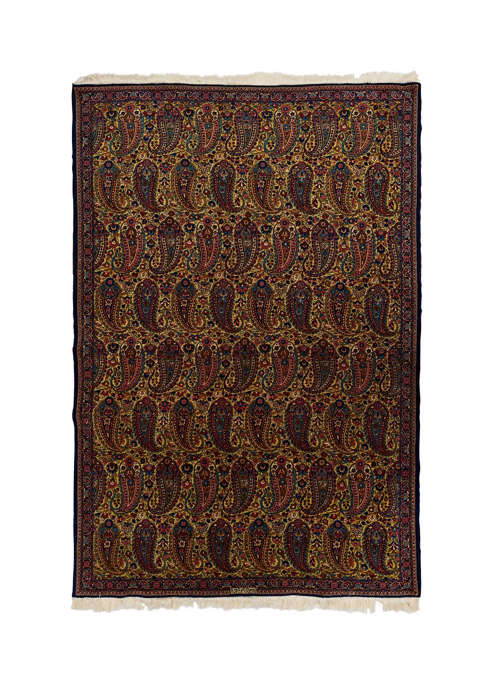 Lot 291: A PERSIAN KASHAN DABIR HAND KNOTTED WOOL RUG, CIRCA 1920