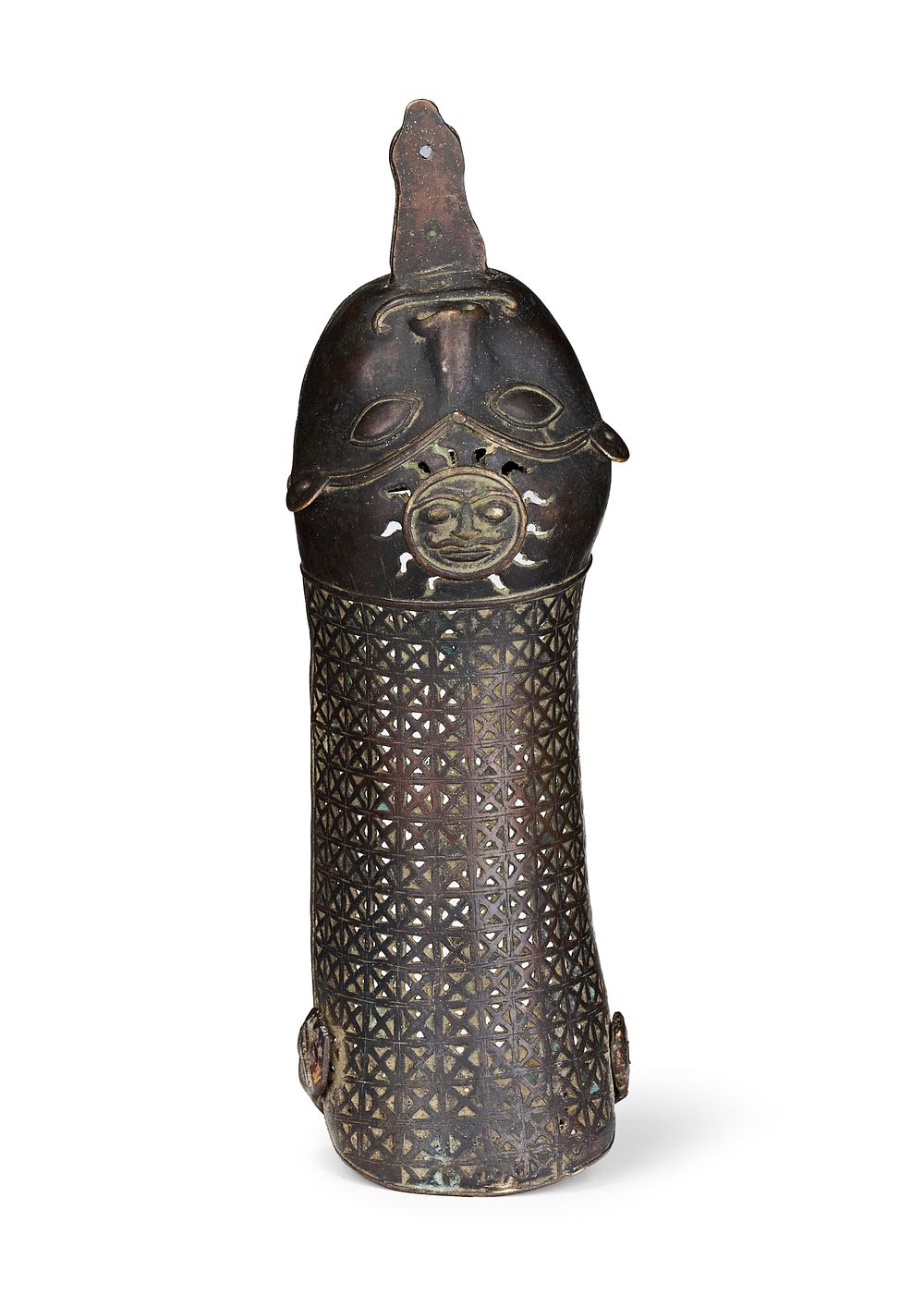 Lot 178: AN INDIAN CAST BRONZE PATA GAUNTLET HANDGUARD, 18TH - 19TH CENTURY