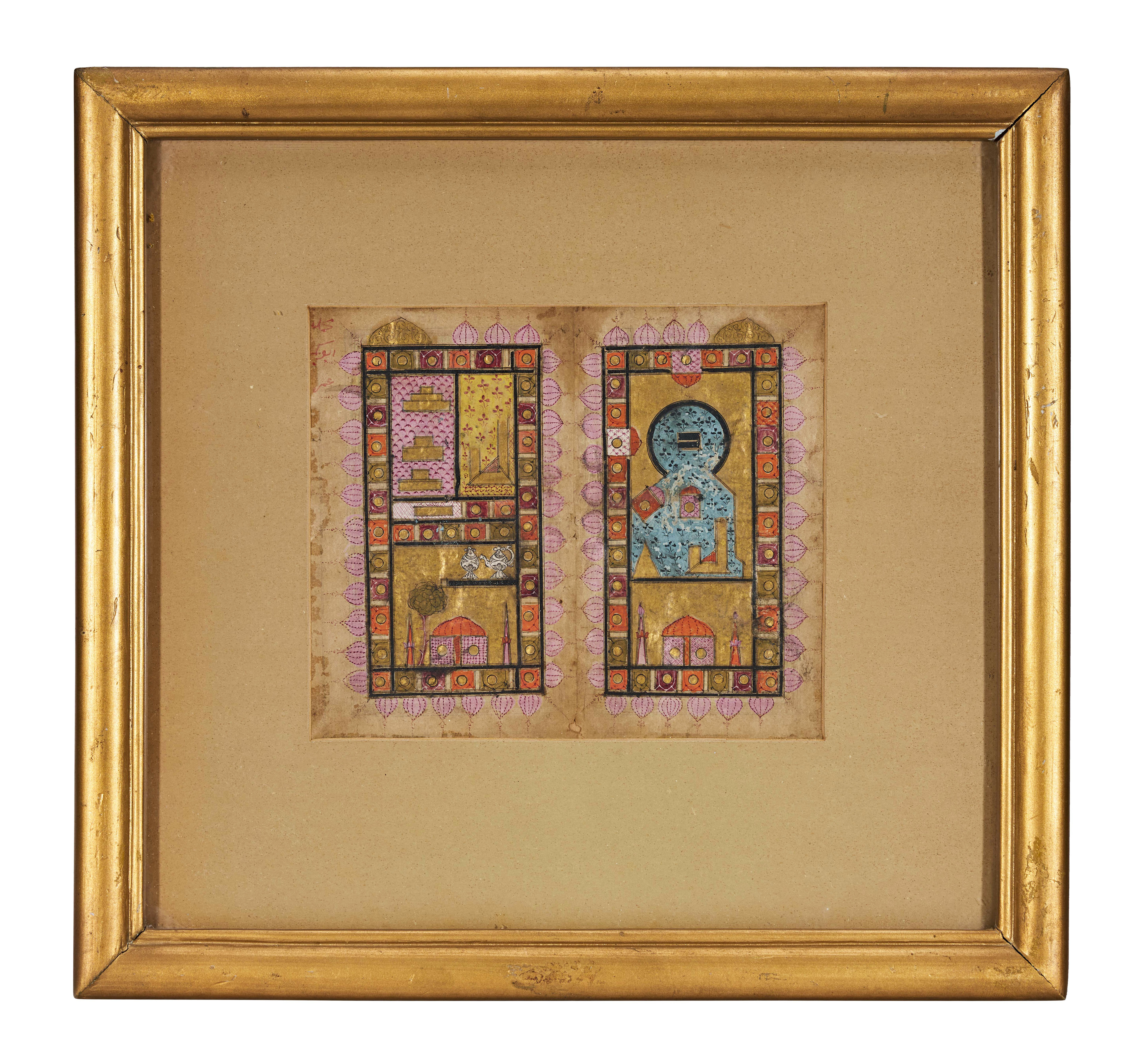 AN ILLUMINATED MANUSCRIPT LEAF FROM A DALAIL AL-KHAYRAT, NORTH INDIA, 18TH - 19TH CENTURY