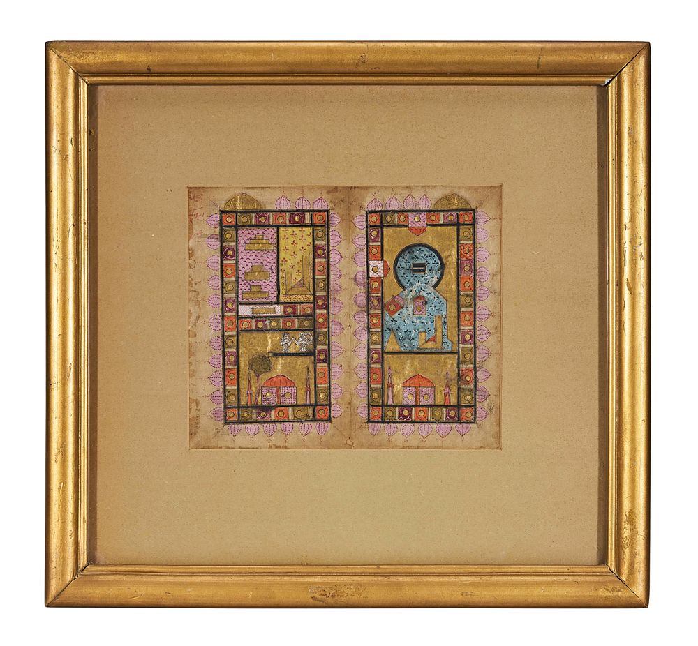 Lot 280: AN ILLUMINATED MANUSCRIPT LEAF FROM A DALAIL AL-KHAYRAT, NORTH INDIA, 18TH - 19TH CENTURY