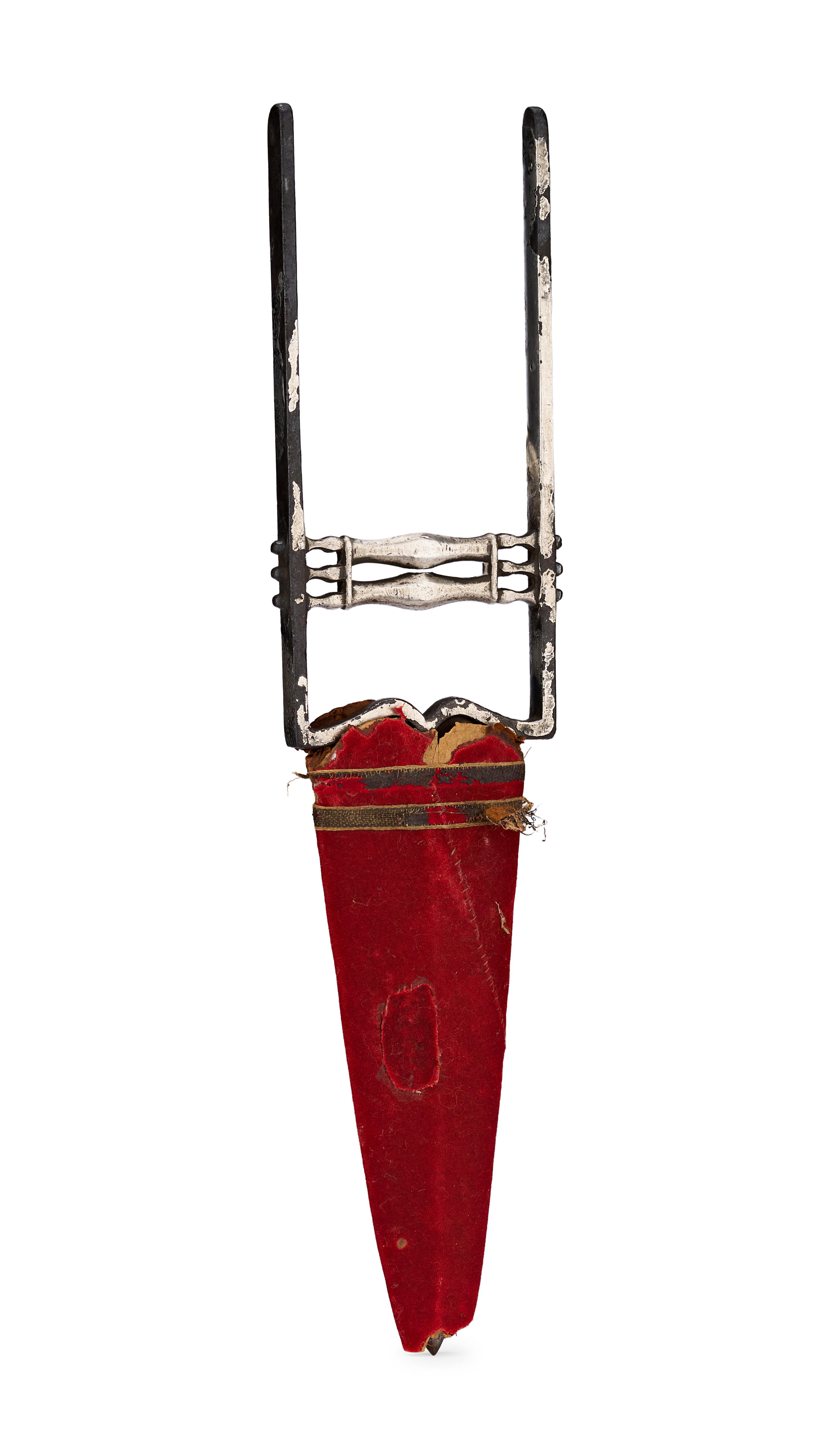 AN INDIAN KATAR WITH VELVET-COVERED SCABBARD, 18TH - 19TH CENTURY