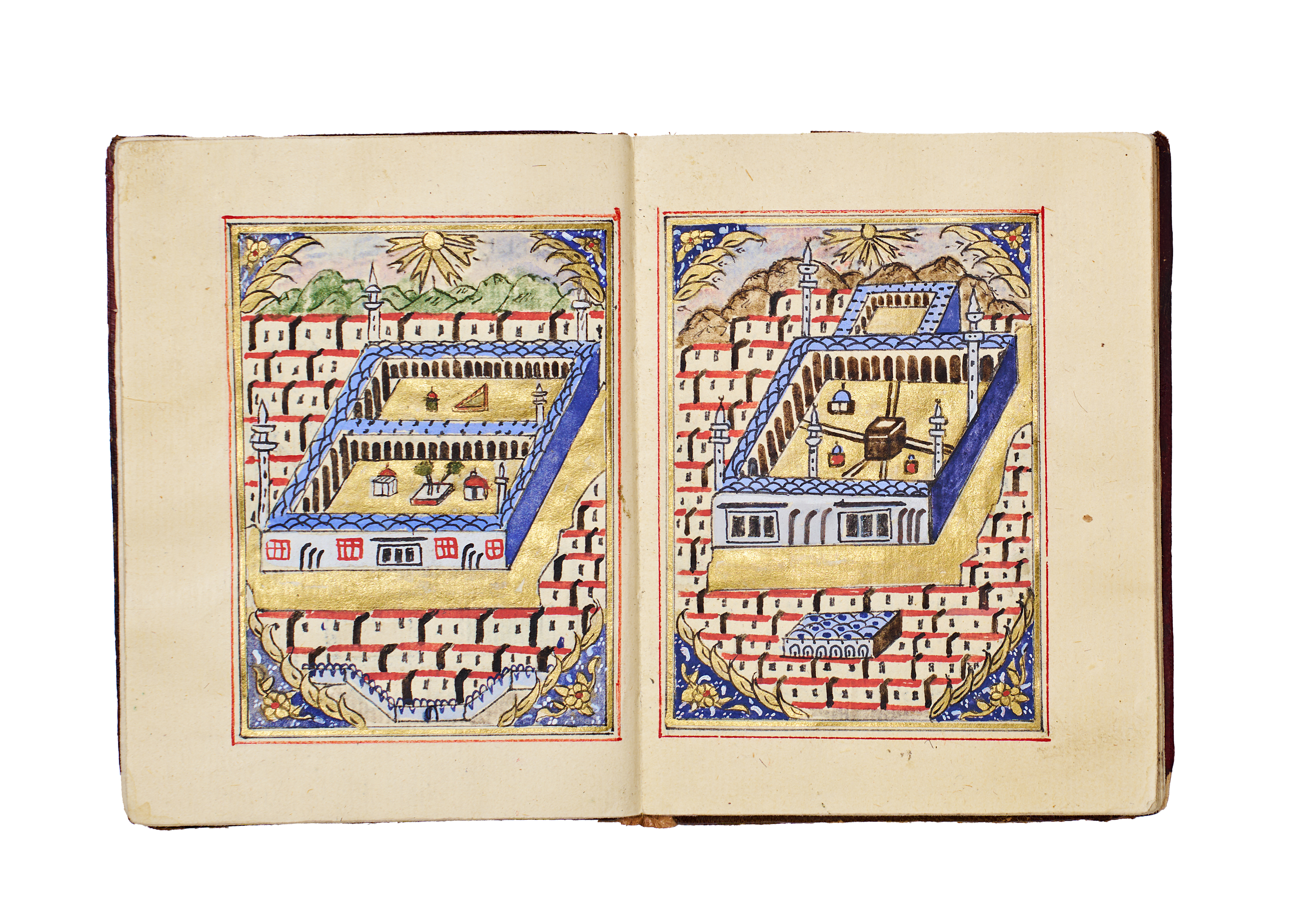 AN ILLUSTRATED AND ILLUMINATED HAJJ CERTIFICATE, 1185 AH, LATE 18TH CENTURY