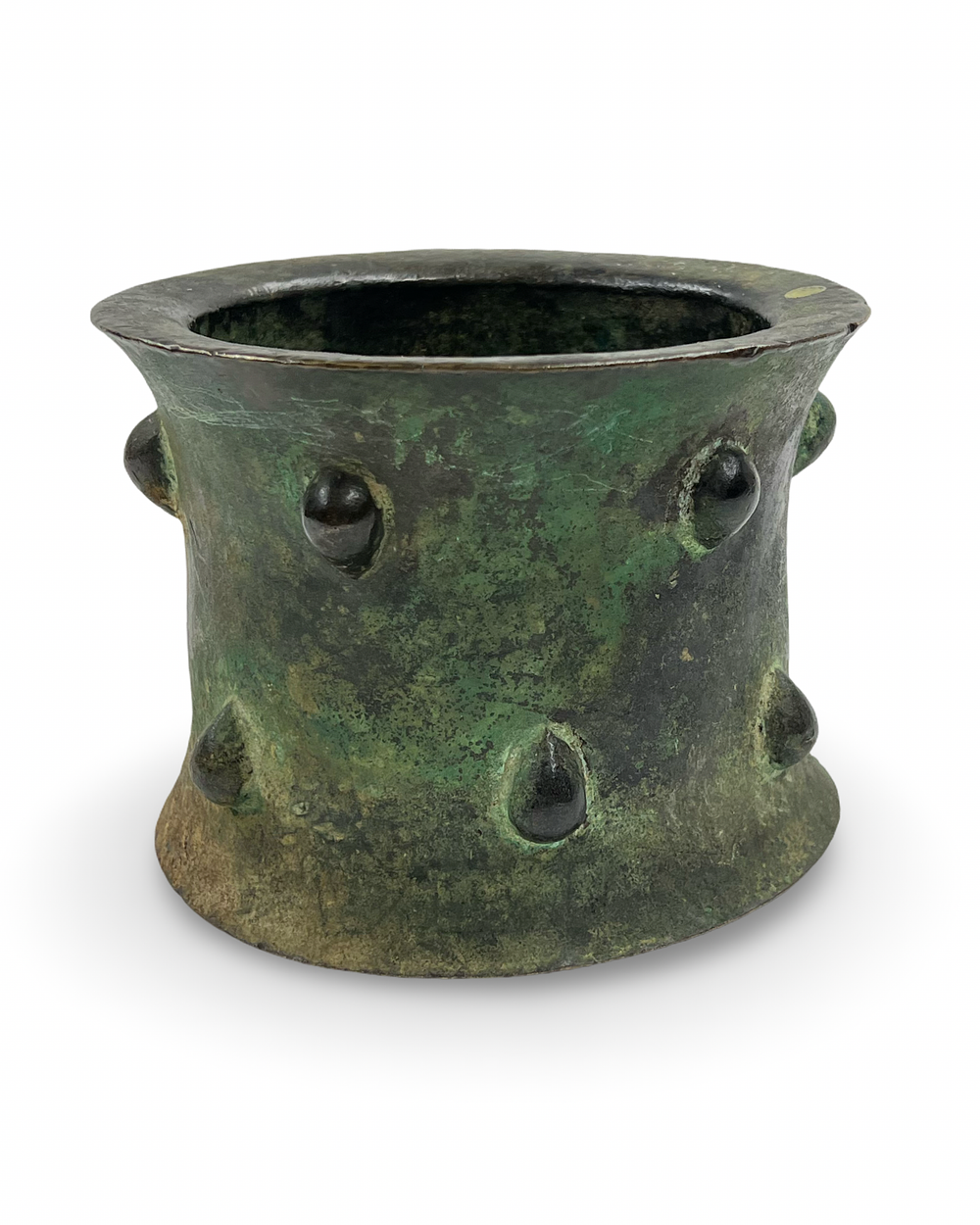 Lot 247: A SELJUK BRONZE BOSSED MORTAR, PERSIA, 11TH-12TH CENTURY