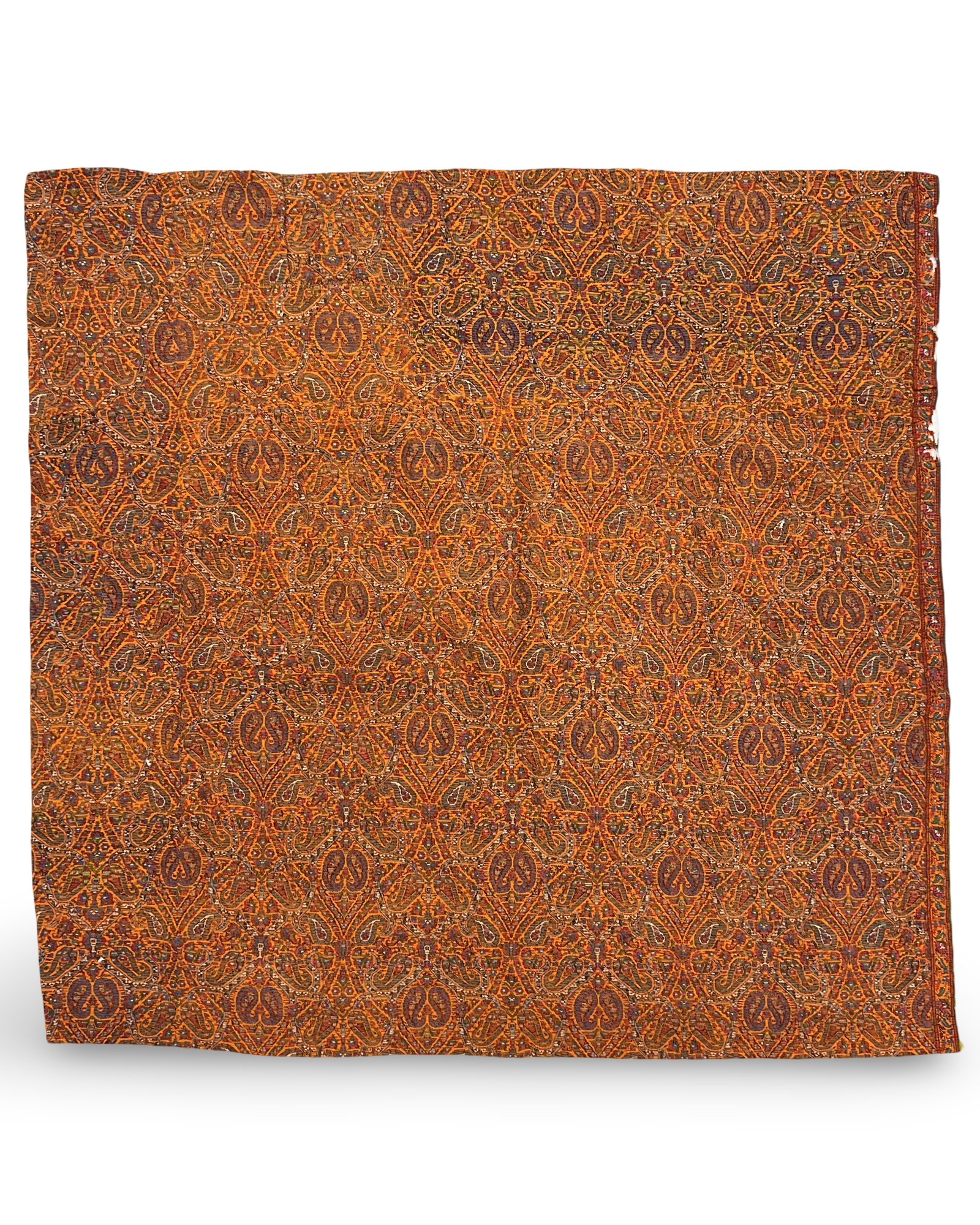 AN ANTIQUE NEEDLE WORK KASHMIRI KANI WOVEN SHAWL, 19TH CENTURY