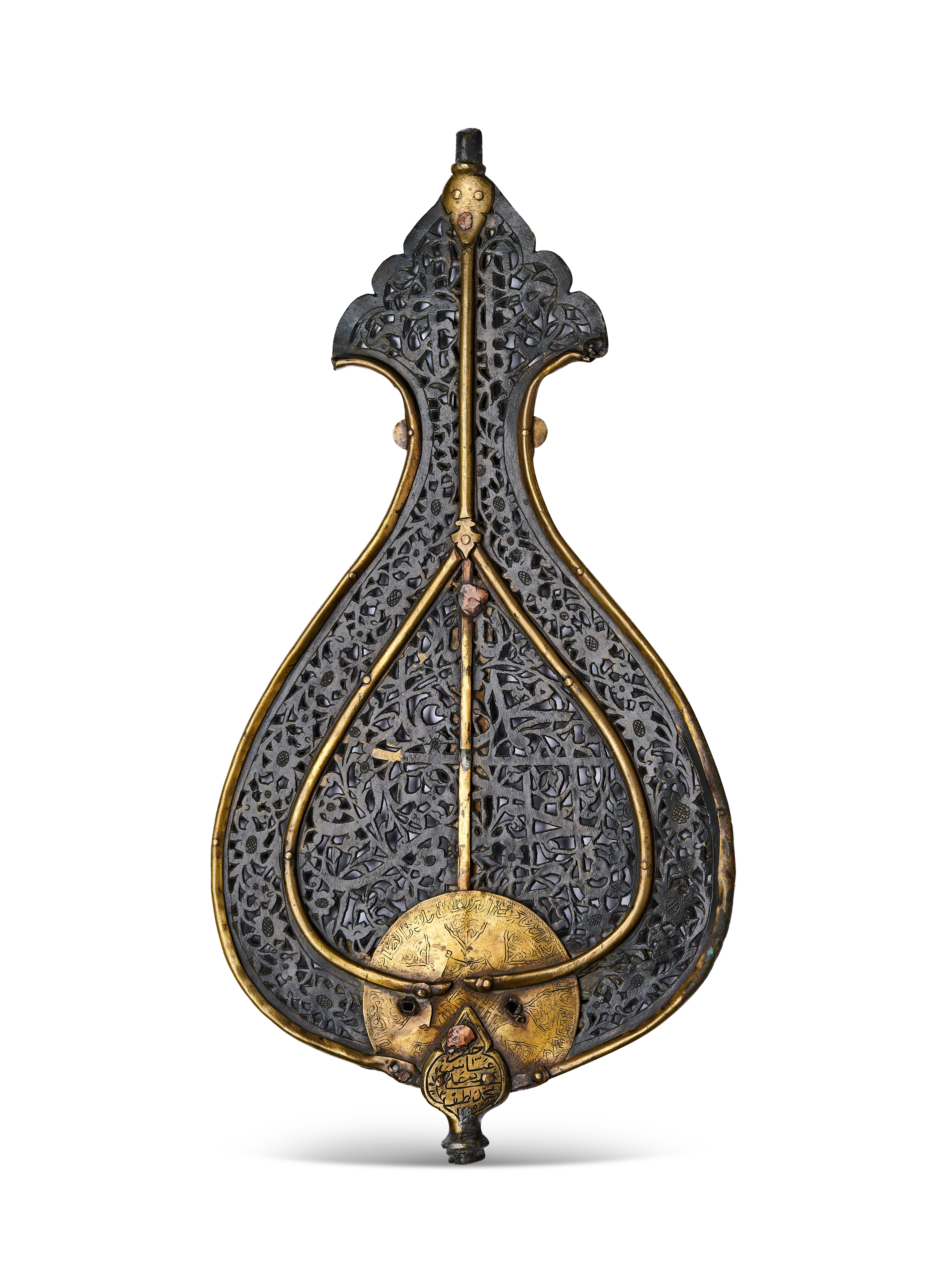 A PERSIAN PIERCED STEEL PROCESSIONAL ALAM, SAFAVID, 17TH CENTURY