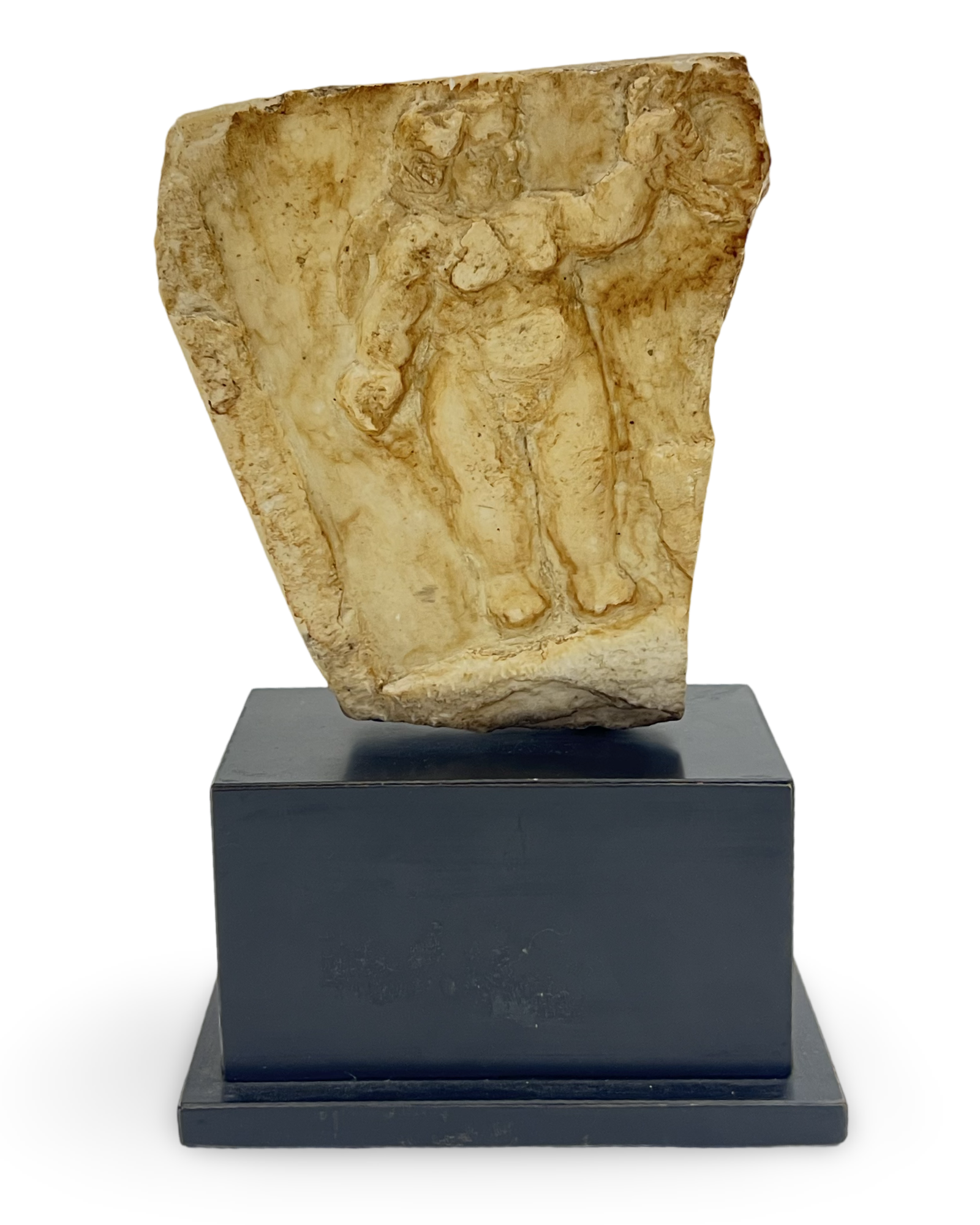 A ROMAN MARBLE RELIEF FRAGMENT DEPICTING NUDE FIGURE PROBABLY PUTTO OR EROTES, CIRCA 2ND CENTURY A.D.