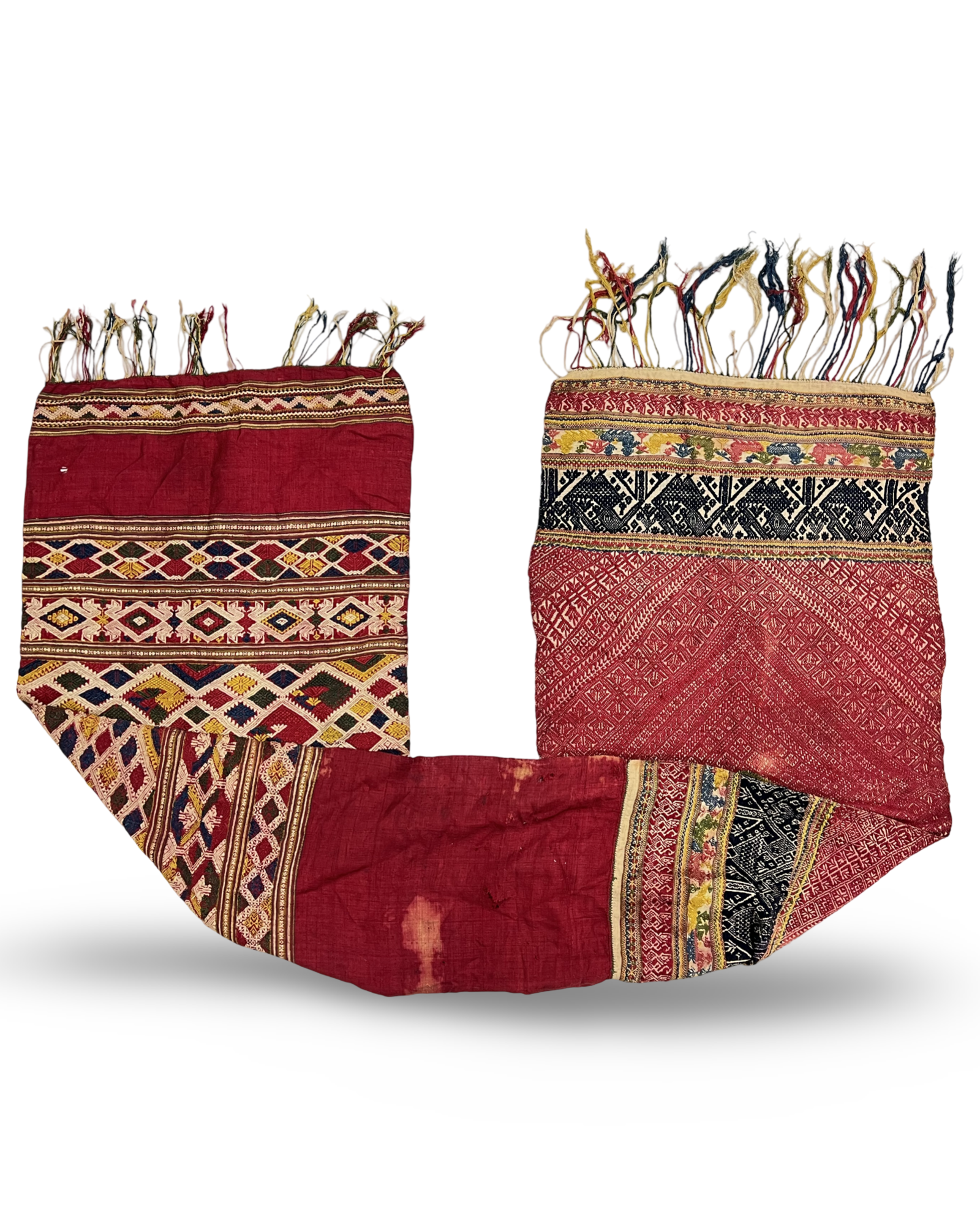 AN EMBROIDERED MOROCCAN TEXTILE PANEL, 19TH CENTURY