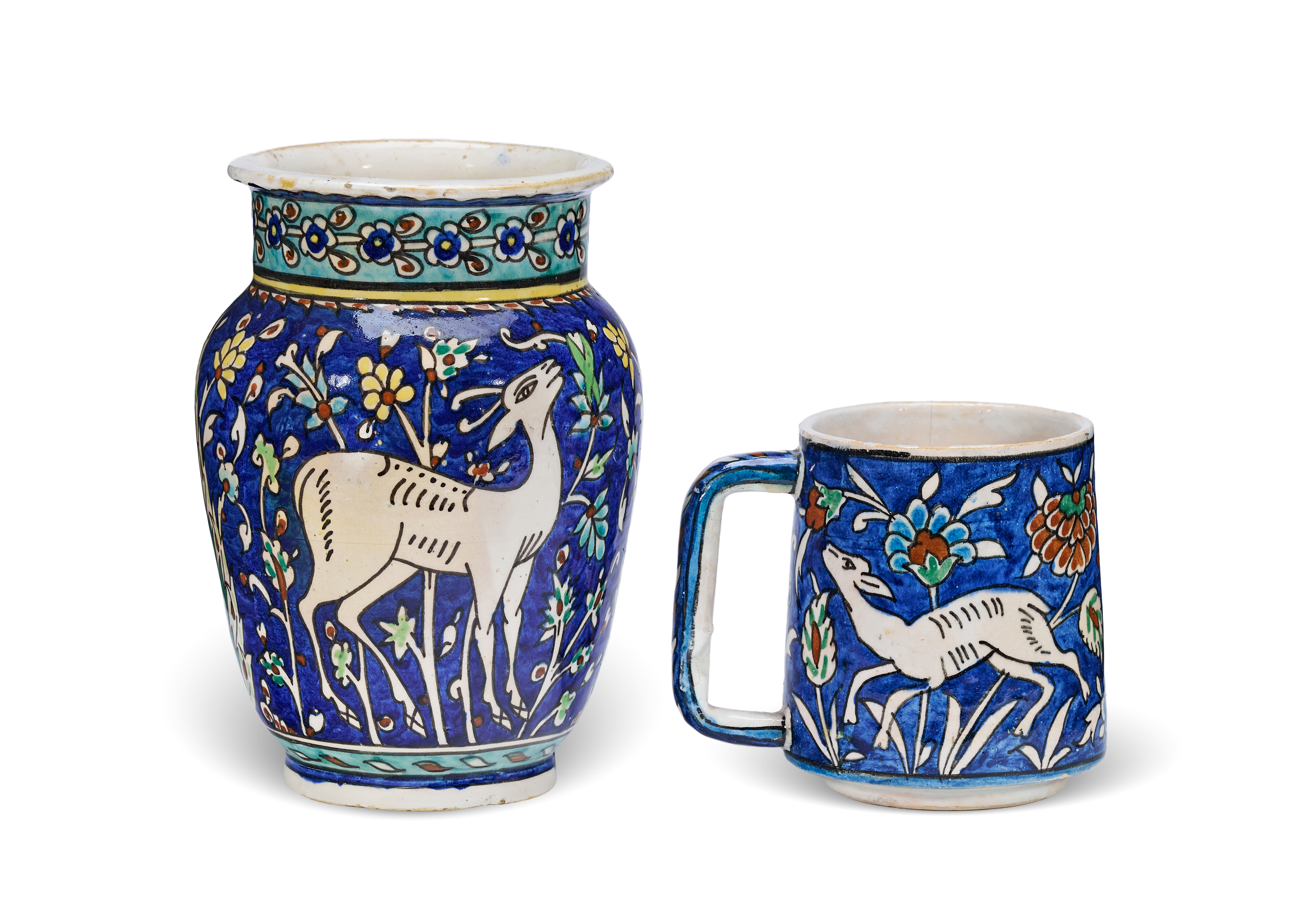 TWO PIECES OF ARMENIAN STUDIO POTTERY BY KARAKASHIAN, PALESTINIAN JERUSALEM, 20TH CENTURY