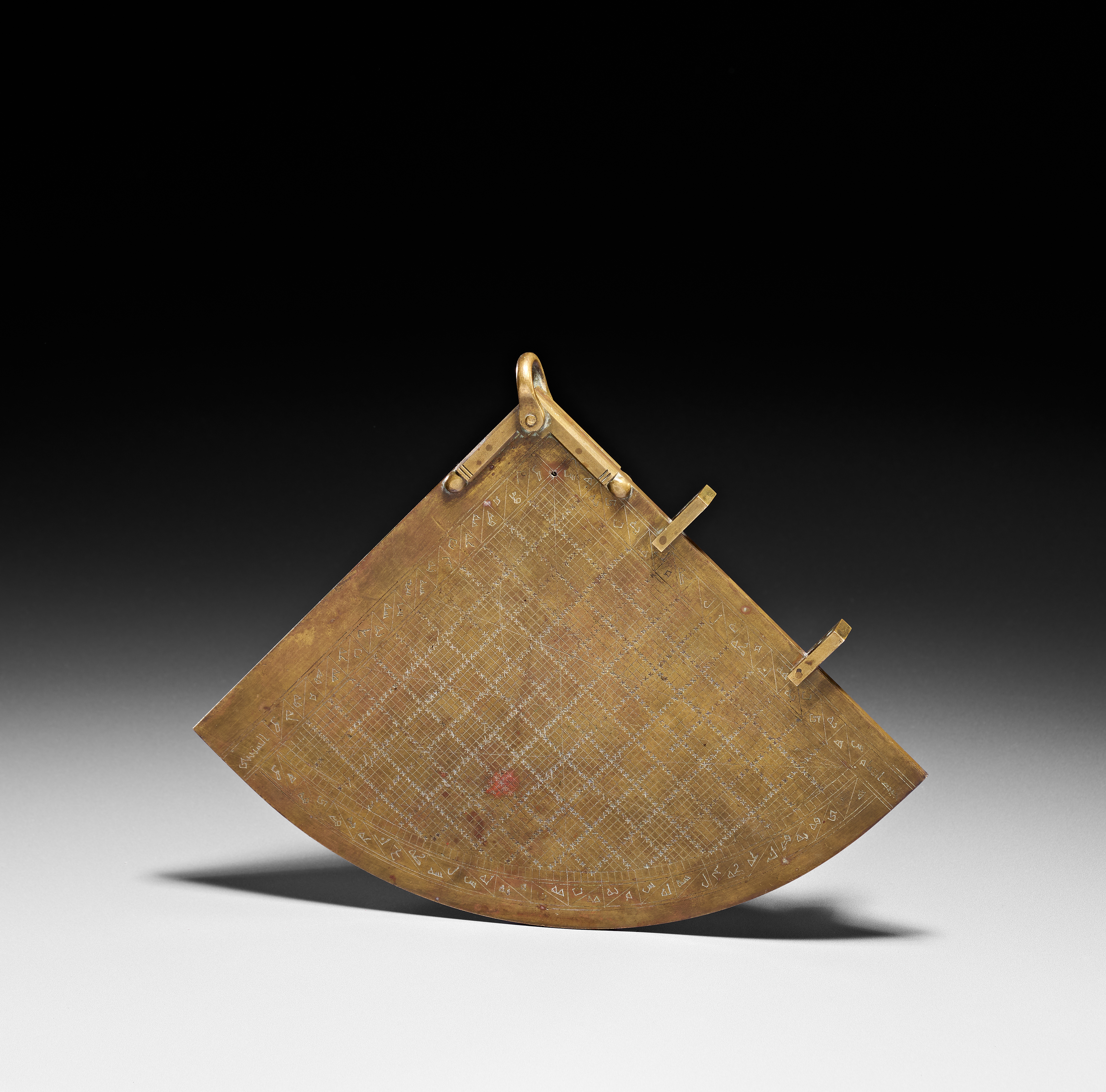 A NORTH AFRICAN BRASS ASTROLABIC QUADRANT, 18TH CENTURY