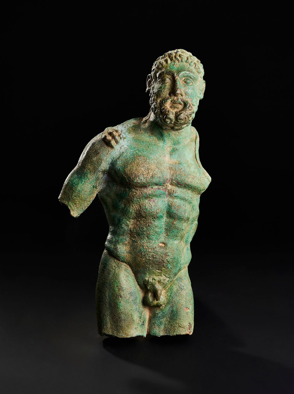 Lot 332: A LARGE FRAGMENTAL BRONZE TORSO FIGURE OF HERCULES