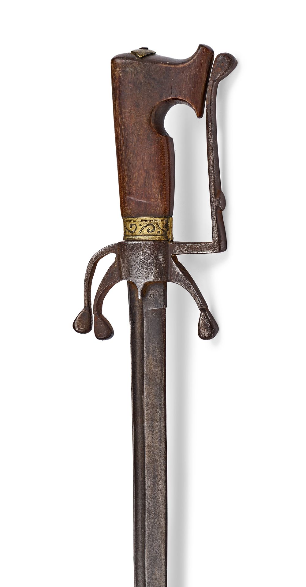 Lot 293: A MOROCCAN NIMCHA SABER SWORD, 19TH CENTURY