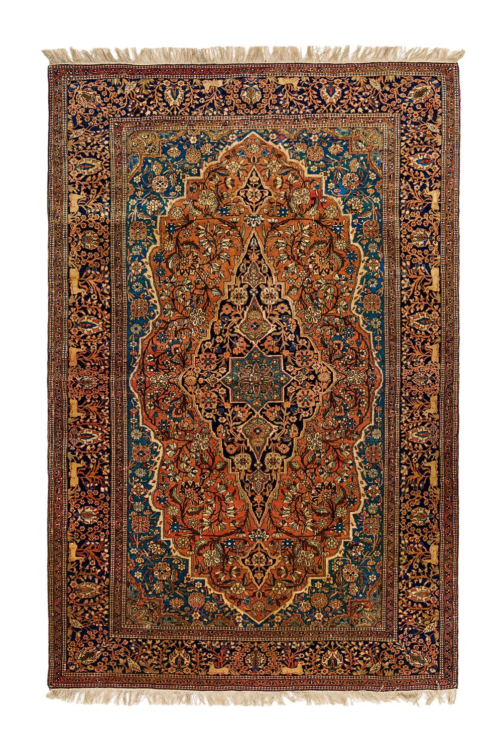 Lot 367: A HAND-KNOTTED PERSIAN MOHTASHAM KASHAN RUG, 19TH CENTURY